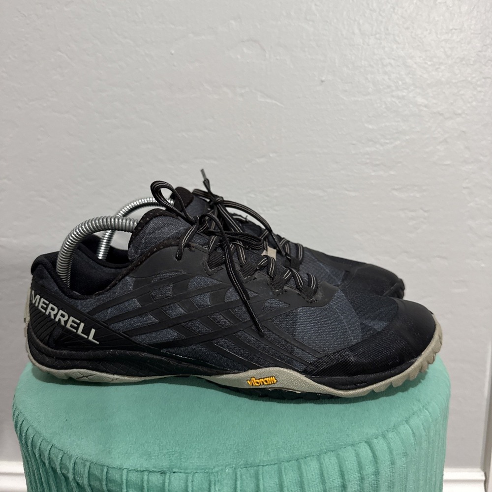 Merrell Trail Glove 4 Womens Black Barefoot Running Shoes Vibram J09664 Size 10